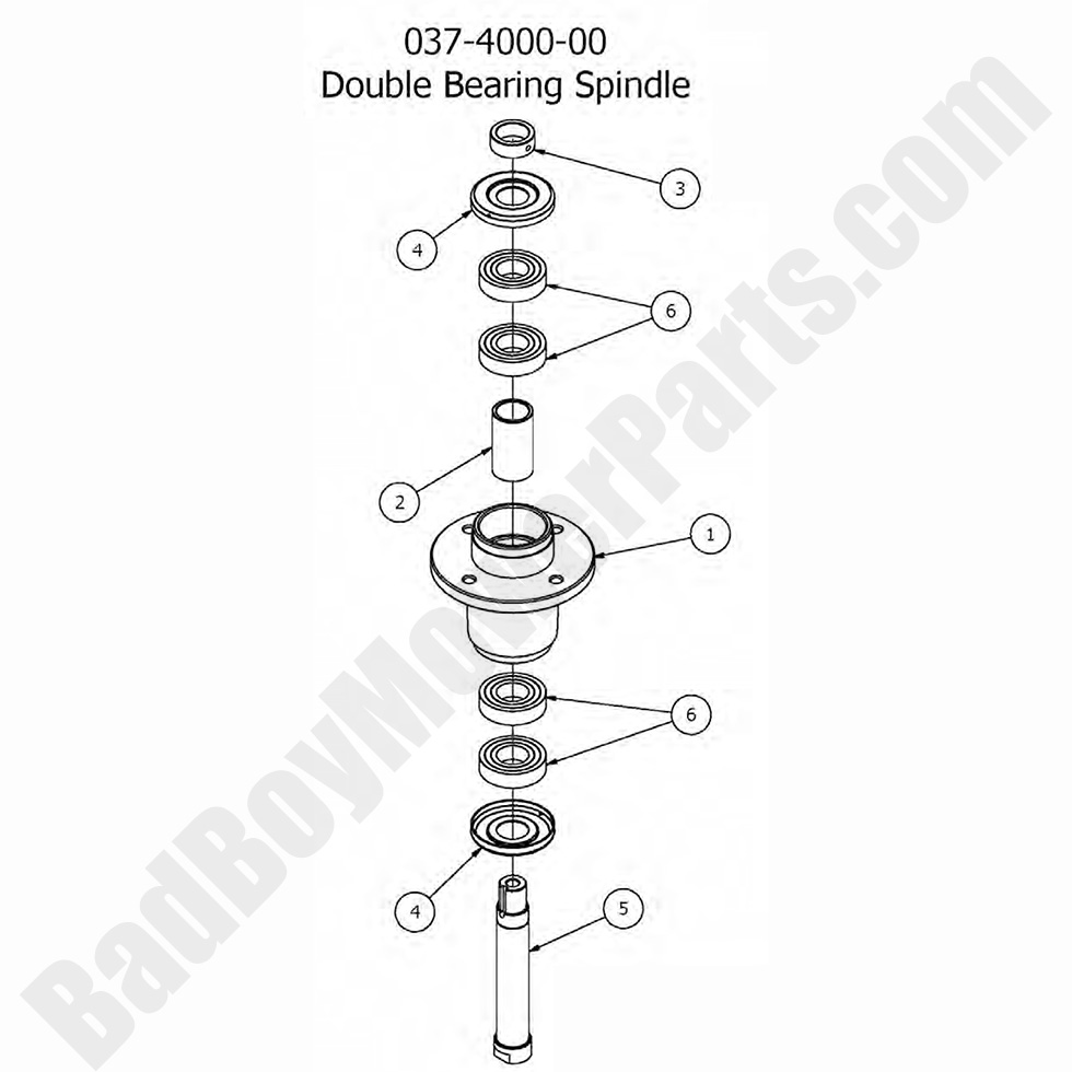 1572 - Bad Boy Mower Parts Lookup > 2017 > Diesel - 1500cc > Deck Spindle